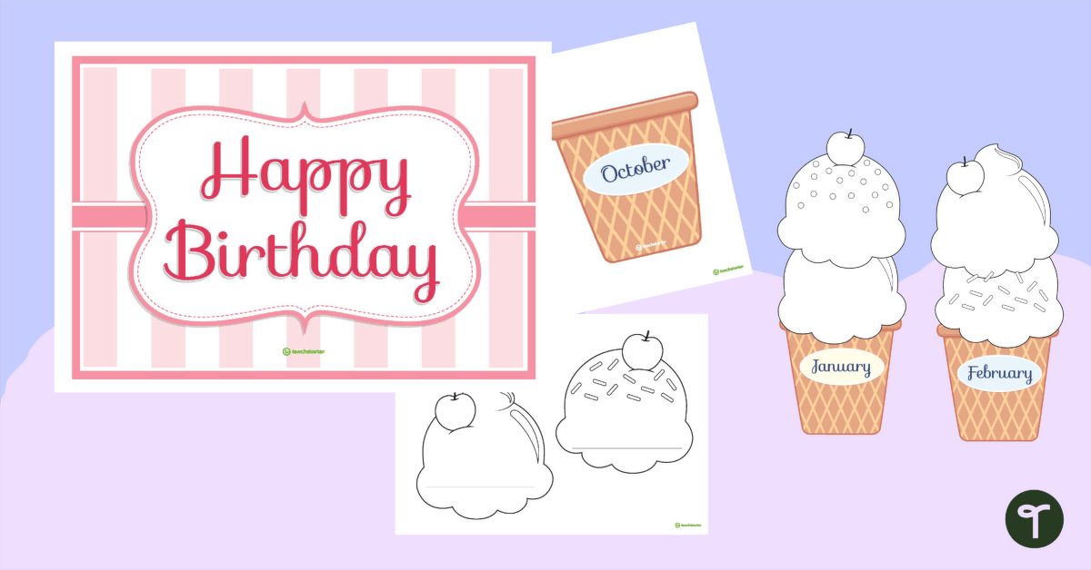 Ice Cream Birthday Bulletin Board