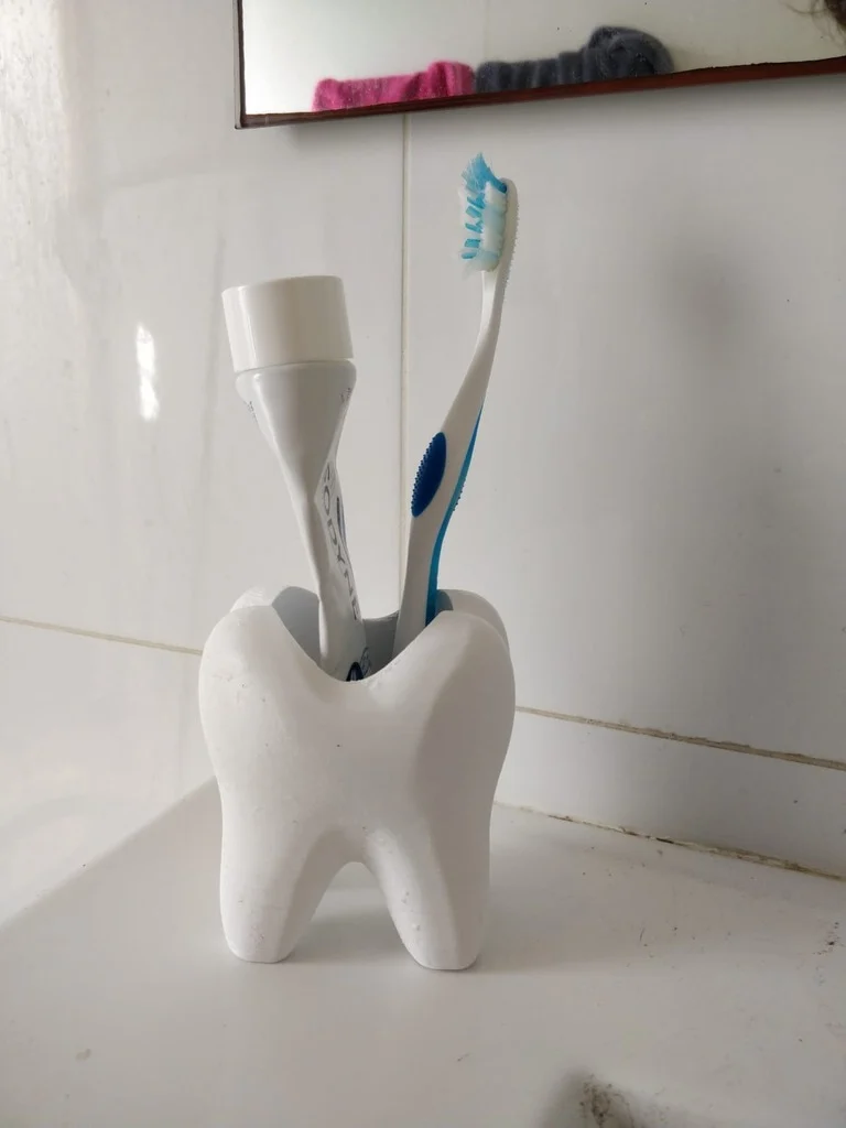 A Cup for Toothbrush and Toothpaste