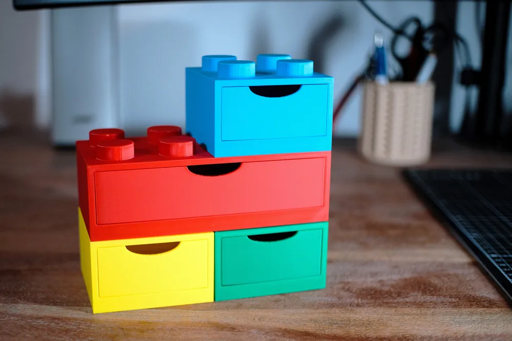 Brick Stackable Desk Boxes