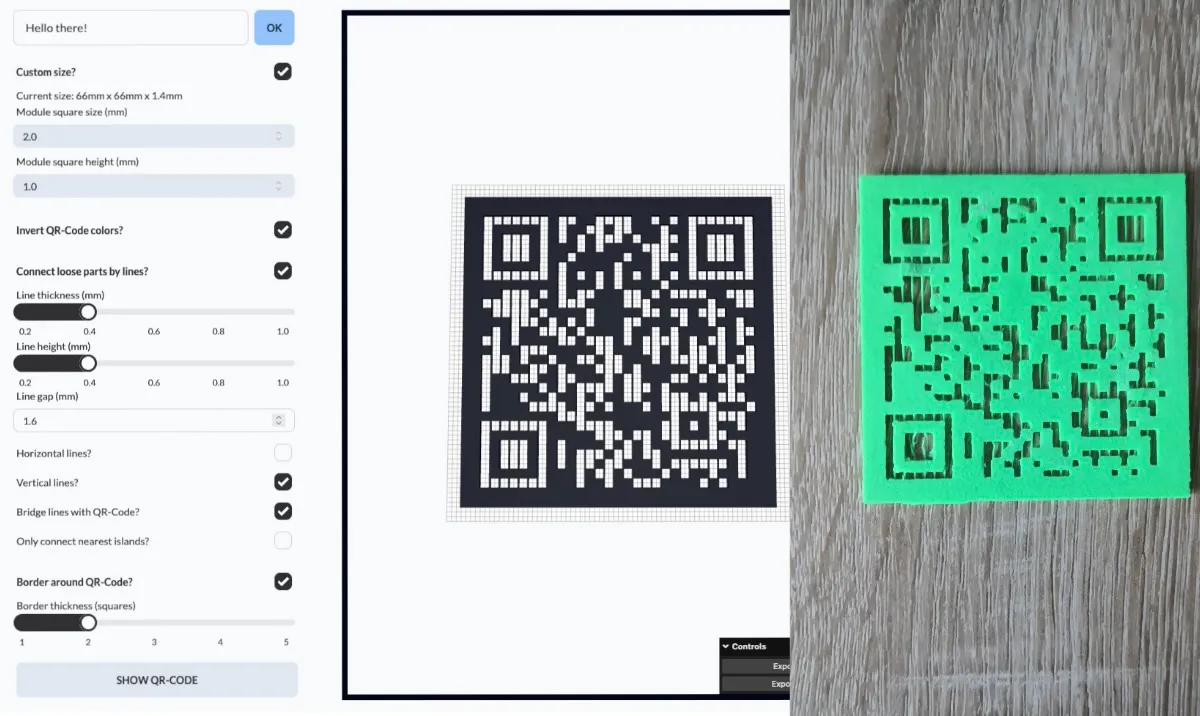 3D QR-Code Generator