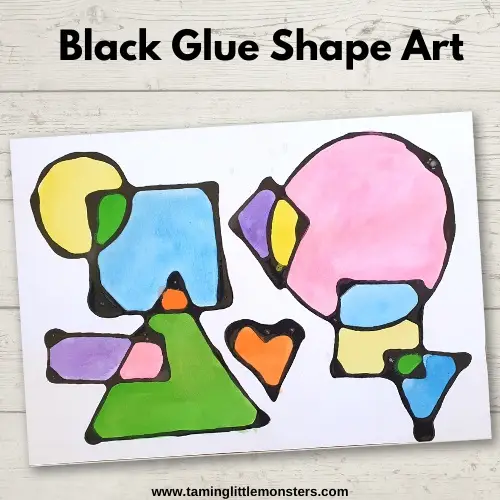  Black Glue Shape Art