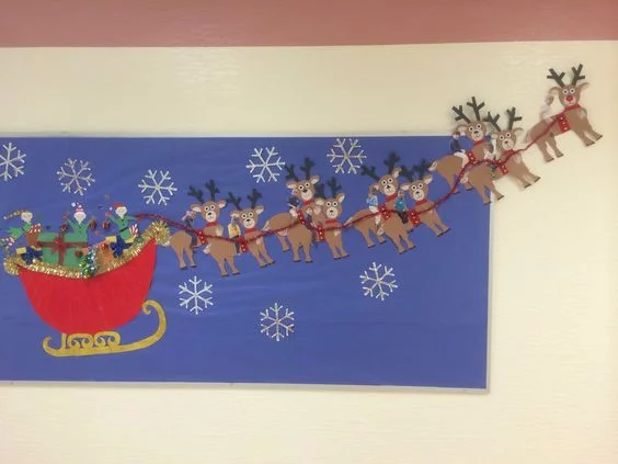 Santa's Reindeer Express Bulletin Board