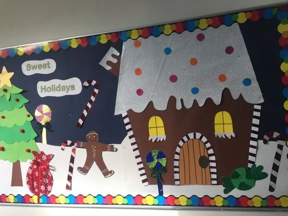 Holiday Gingerbread House Bulletin Board