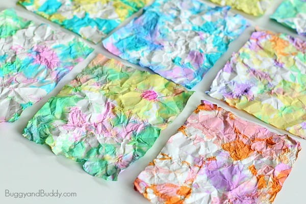 Crumpled Paper Art for Kids