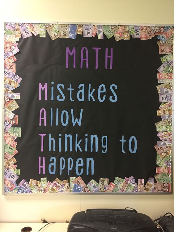 "Mistakes Allow Thinking to Happen" Bulletin Board