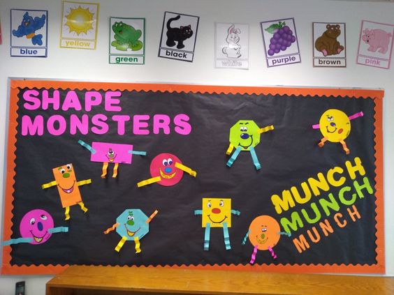 Shape Monsters Bulletin Board