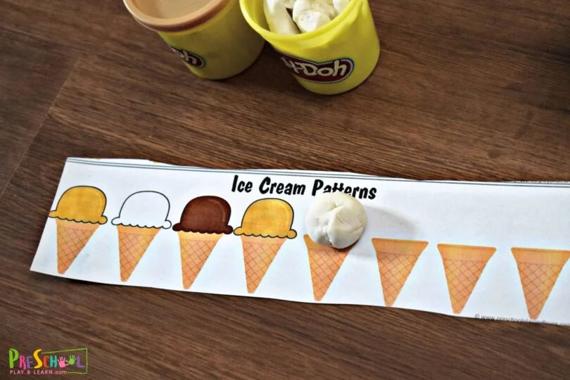 Playdough Ice Cream Patterns 