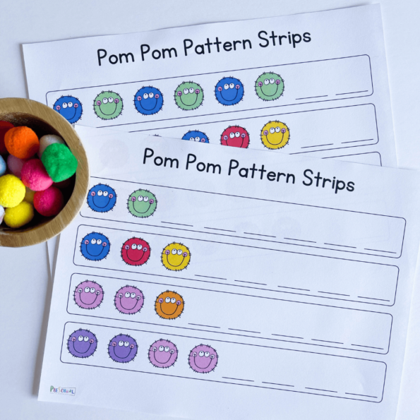 Pom-Pom Pattern Strip Activity