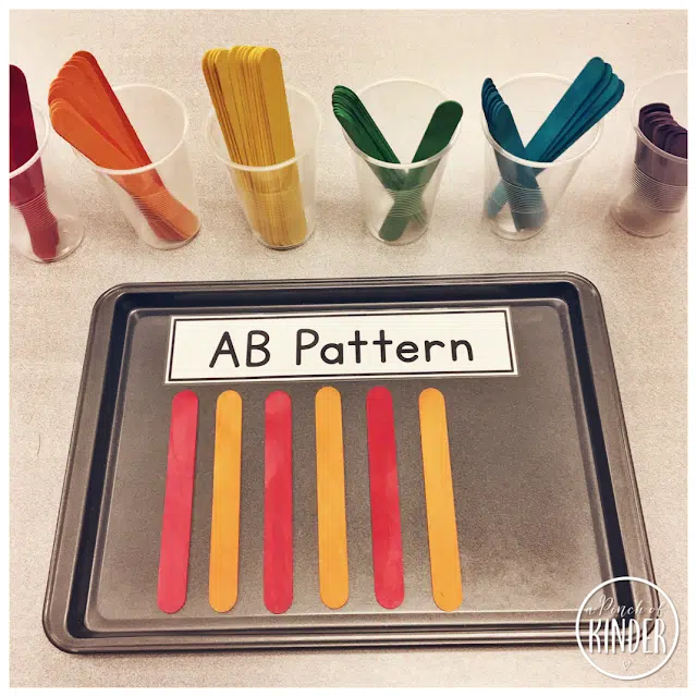 AB Pattern Fun with Popsicle Sticks