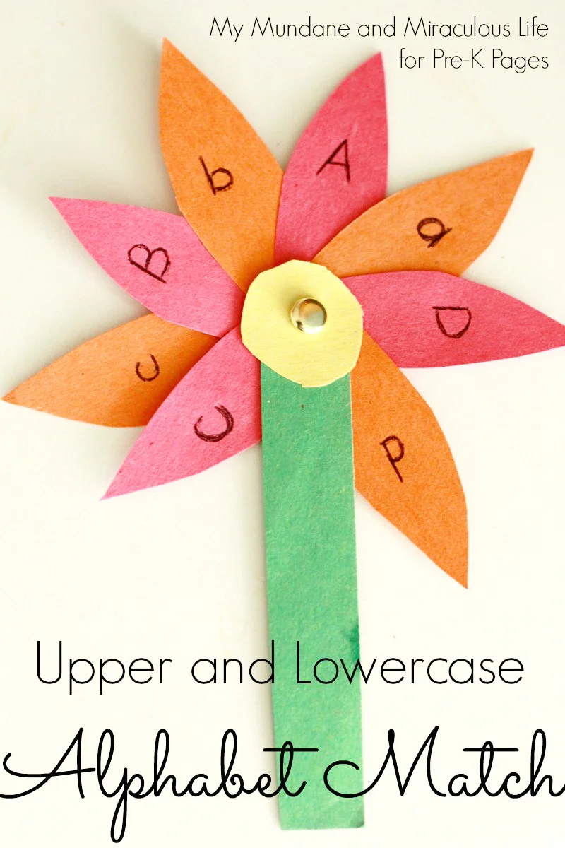 Spring Flower Alphabet Match