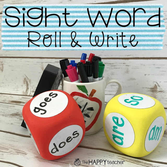 Sight Word Roll & Write Activity