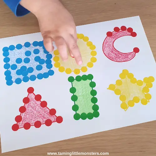 Sticker Shapes Fine Motor Activity