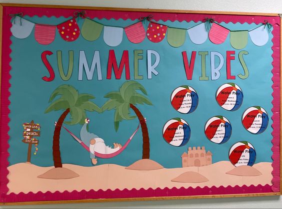 "Summer Vibes" Bulletin Board