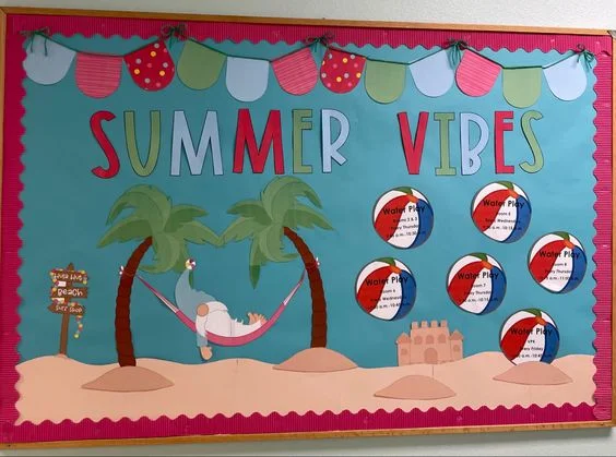 "Summer Vibes" Bulletin Board