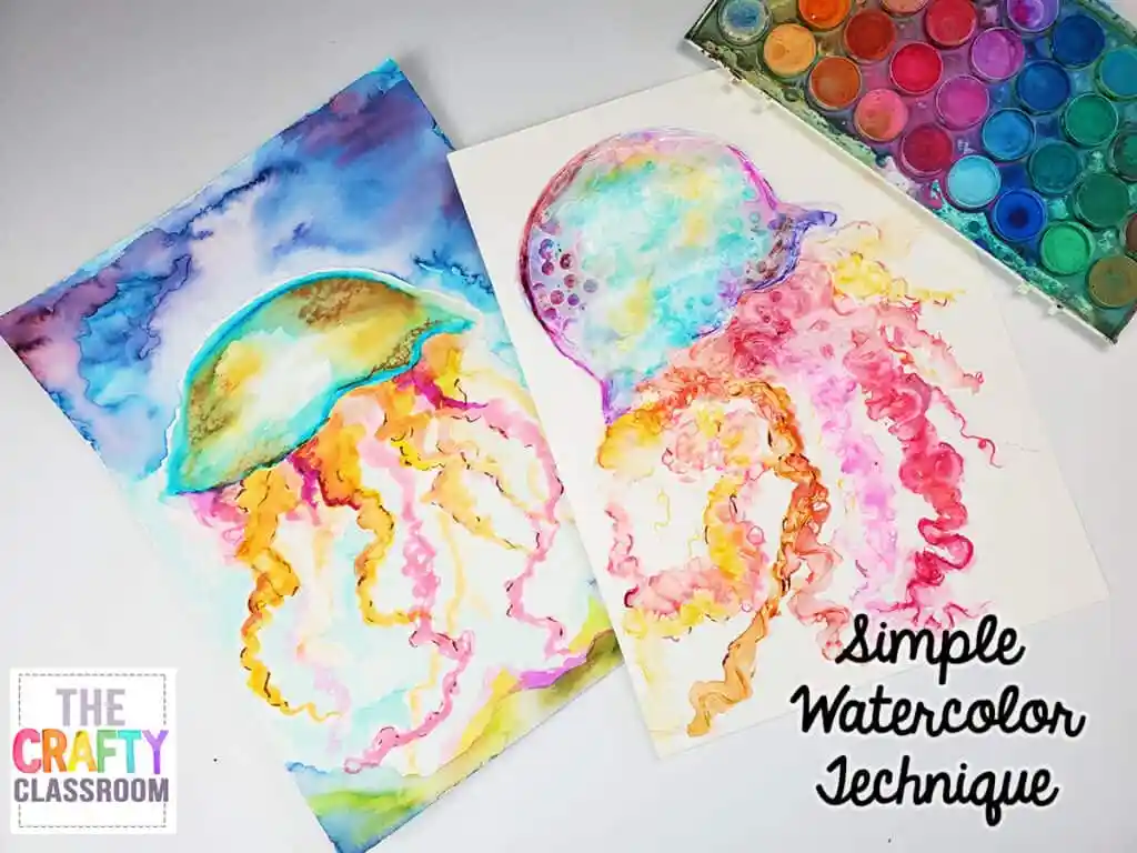 Watercolor Jelly Fish