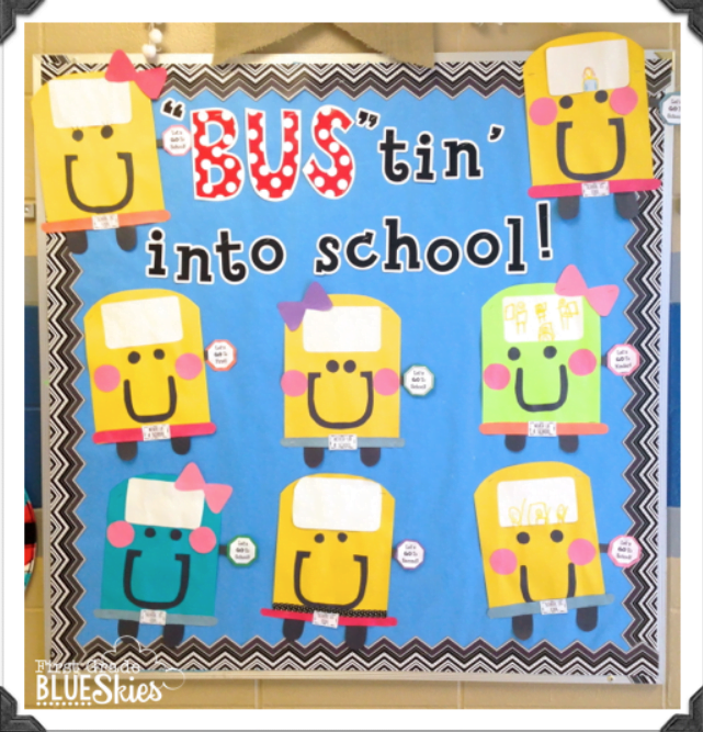 School Bus Themed Bulletin Board