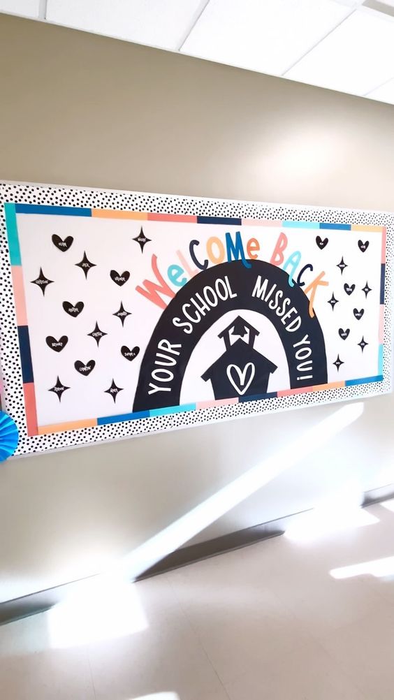 "Welcome Back, Your School Missed You!" Bulletin Board