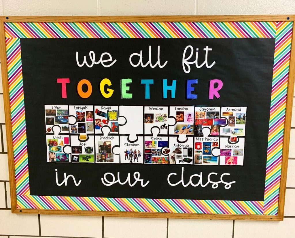 "We All Fit Together" Bulletin Board