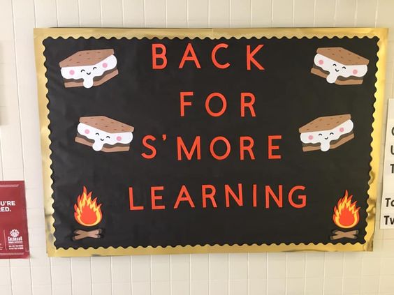 "Back for S' More Learning Bulletin Board