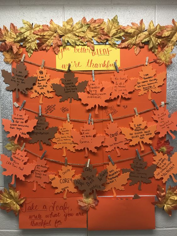 "You Better Be-Leaf We’re Thankful" Bulletin Board