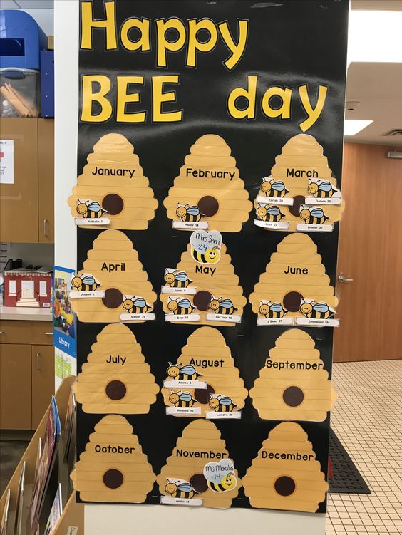 Bee Themed Birthday Board