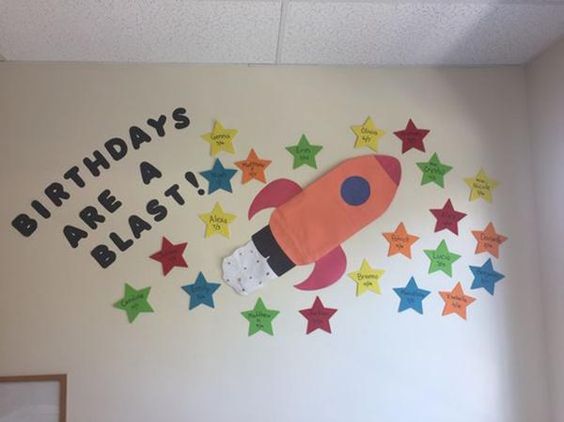 Rockets and Stars Birthday Bulletin Board