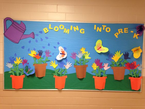 "Blooming Into Pre-K" Bulletin Board