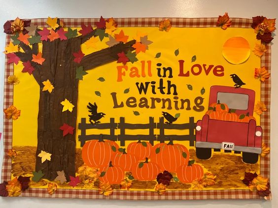 Fall In love With Learning" Bulletin Board