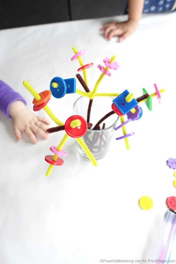 Button Flowers Fine Motor Activity