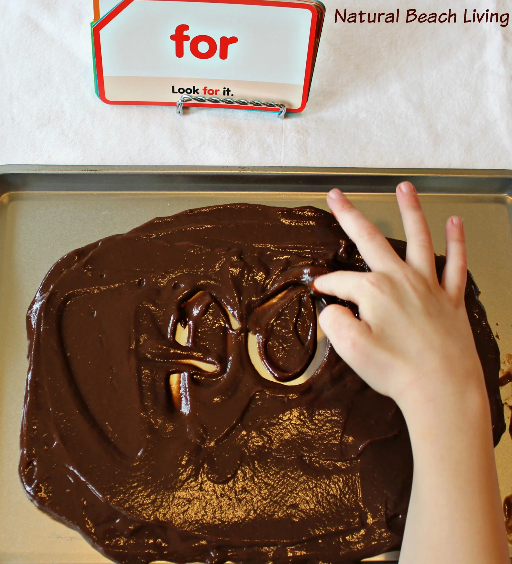 Chocolate Sight Words Writing Tray