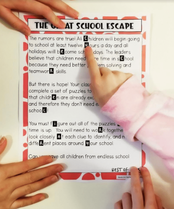 Classroom Escape Room for Kids