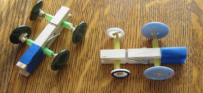 Clothespin Button Racer