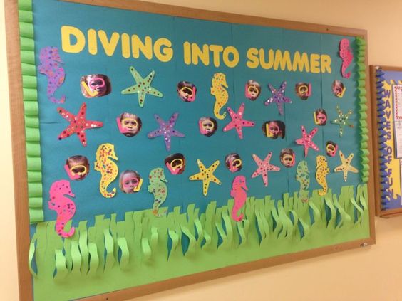 "Diving Into Summer" Bulletin Board