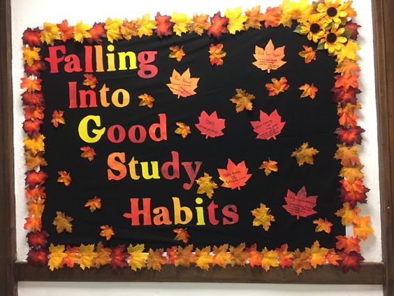 "Fallin Into Good Study Habits" Bulletin Board