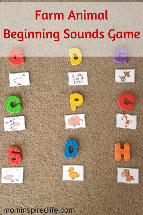 Farm Animals Beginning Sounds Activity