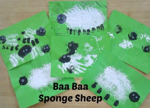 Baa Baa Sponge Painting Sheep