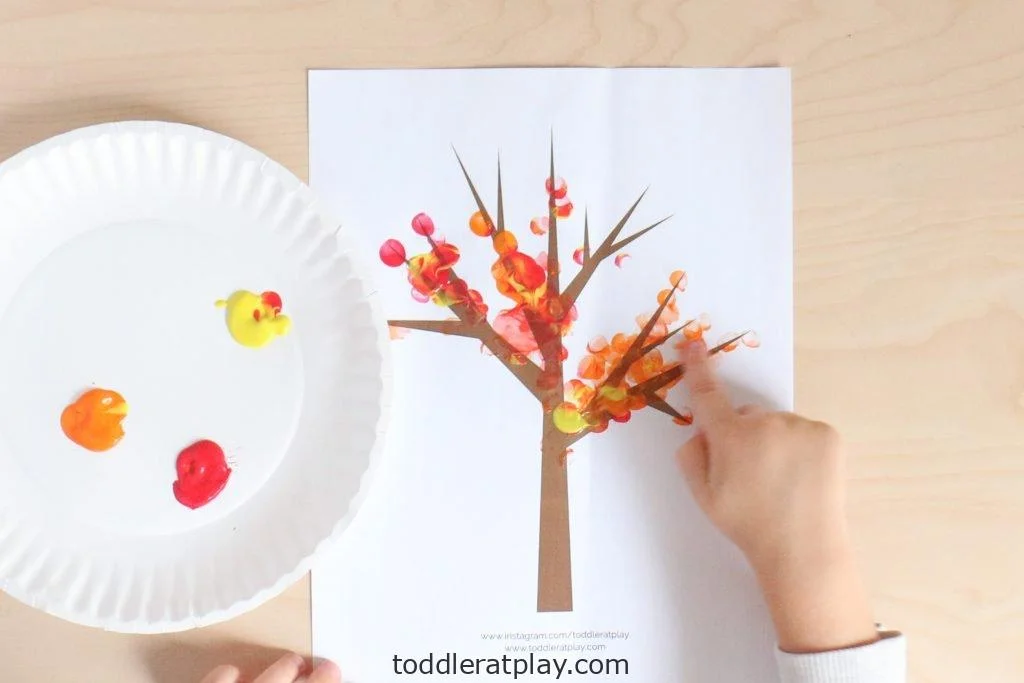 Fingerprint Fall Tree Craft