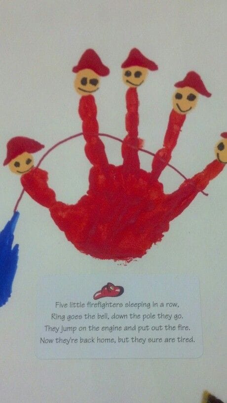 Five Little Men Hands Activity