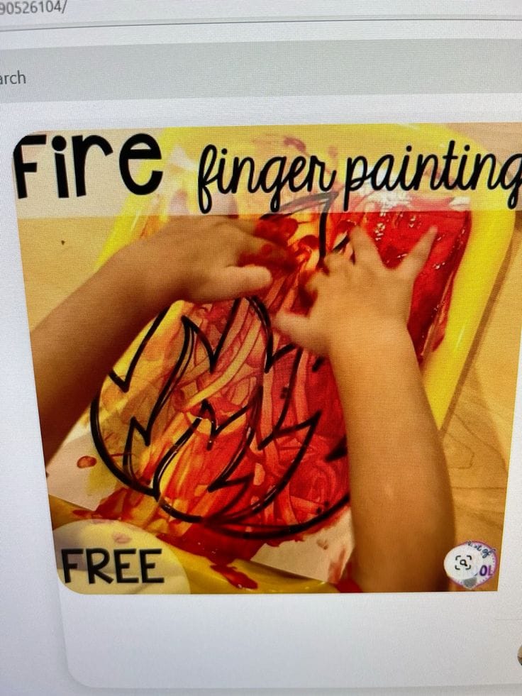 Fire Finger Painting