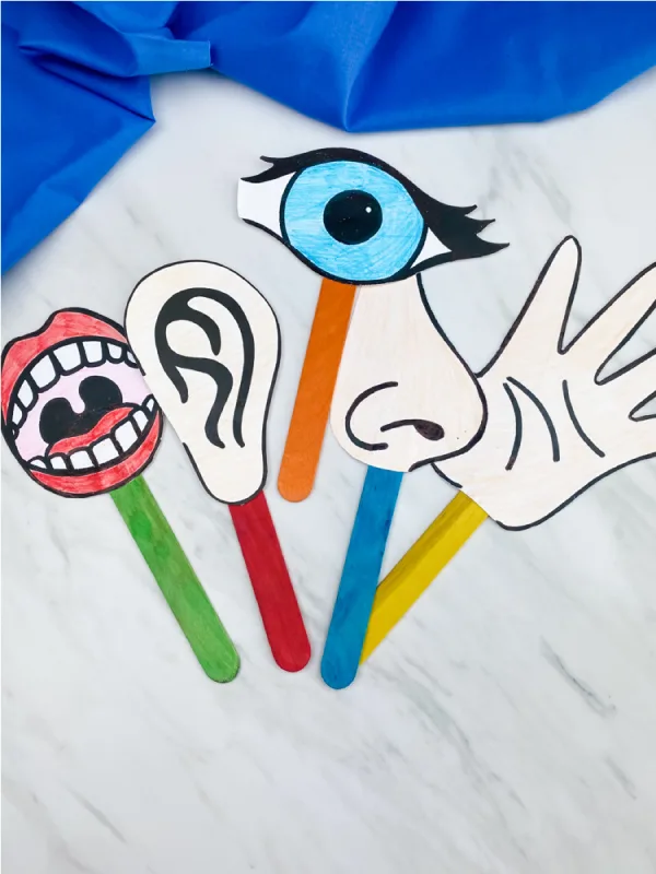 Five Senses Popsicle Puppets