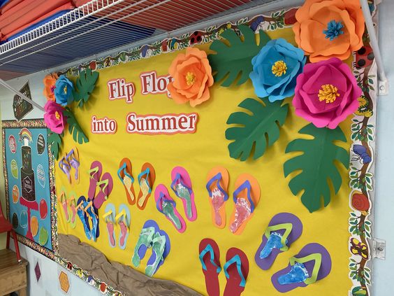 "Flip-Flop Into Summer" Bulletin Board