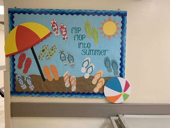 "Flip-Flop Into Summer" Bulletin Board