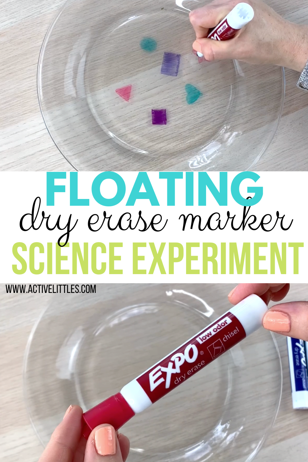 Floating Dry Erase Rainbow and Shapes Activities