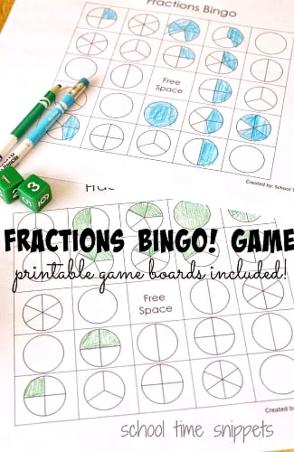 Fractions BINGO Game