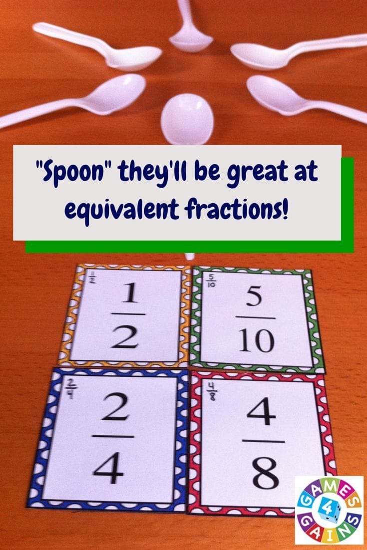 Equivalent Fractions Spoons Game