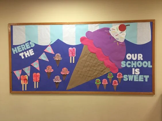 Giant Ice Cream Summer Bulletin Board