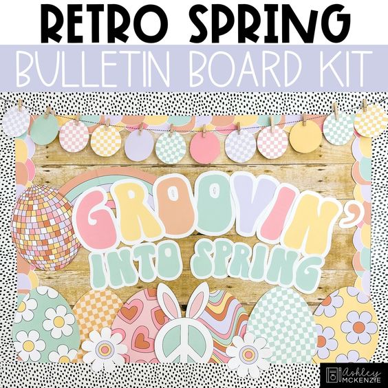 Retro Spring Bulletin Board