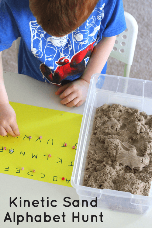 Kinetic Sand Alphabet Hunt