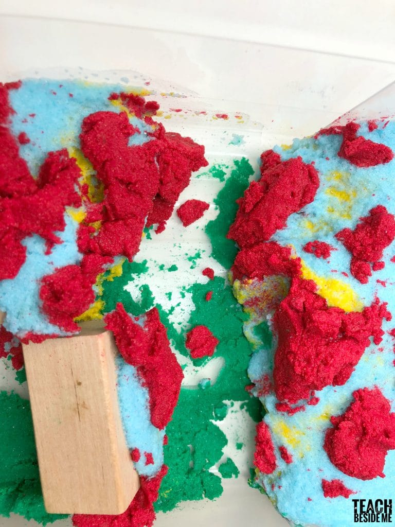 Plate Tectonics with Kinetic Sand