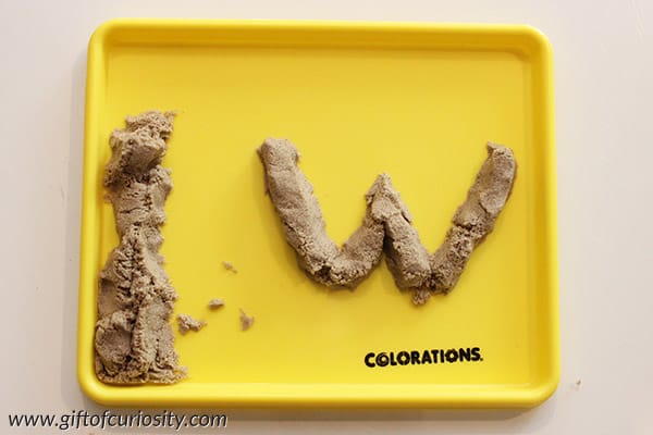 Building Letters with Kinetic Sand